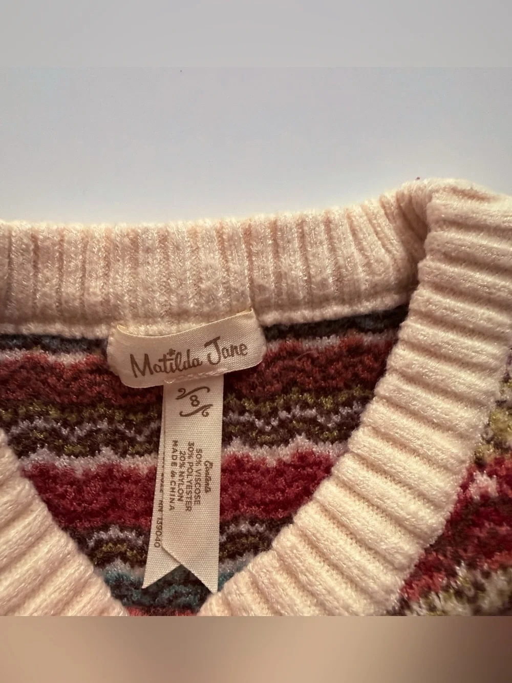 Matilda Jane Girl cropped sweater vest 8 years VGUC